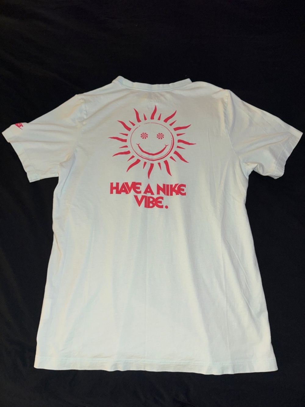 Nike “Have A Nike Vibe.” Graphic Light Blue Tee - Large